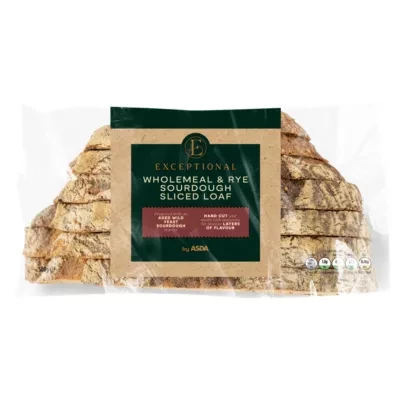 Exceptional by ASDA Exceptional Wholemeal & Rye Sourdough Sliced Loaf 500g