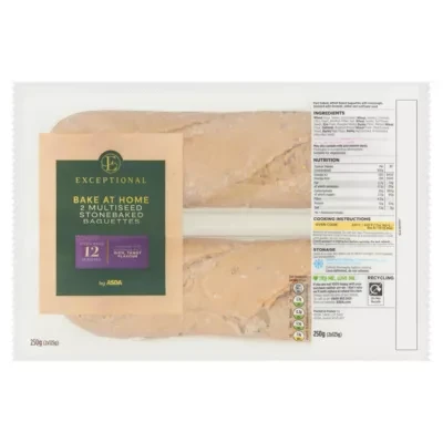 Exceptional by ASDA Exceptional by  Multiseed Stonebaked Baguettes 2 x 125g (250g)
