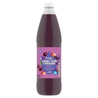 ASDA Fruity Cherry, Plum & Rhubarb Squash 1 Litre