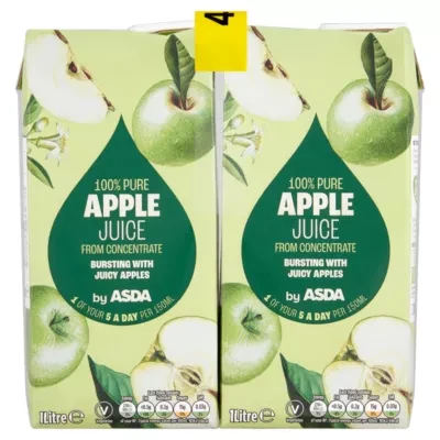 ASDA ASDA Apple Juice from Concentrate 4 x 1 Litre