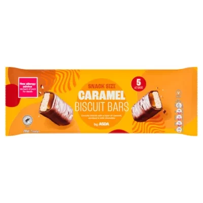 ASDA Caramel Biscuit Bars 5 x 42g (210g)