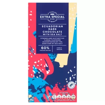 ASDA Extra Special Ecuadorian Dark Chocolate with Sea Salt 100g
