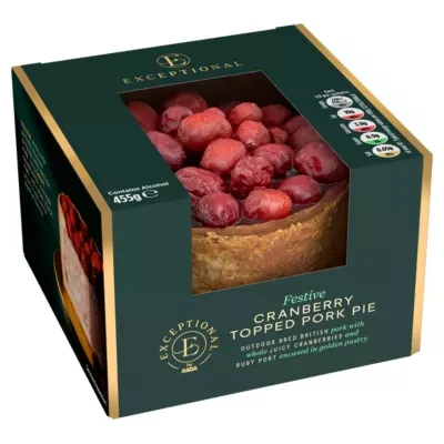 Exceptional by ASDA Festive Cranberry Topped Pork Pie 455g