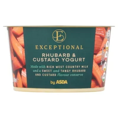 Exceptional by ASDA Exceptional Rhubarb Custard Yogurt 150g
