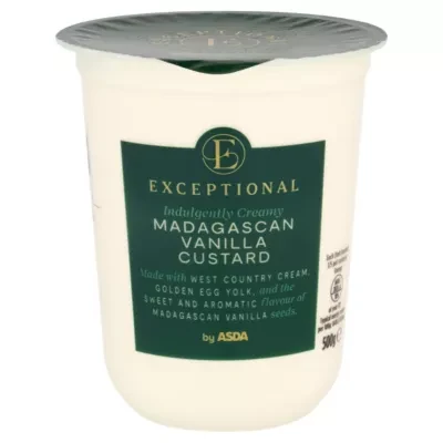 Exceptional by ASDA Exceptional Indulgently Creamy Madagascan Vanilla Custard 500g