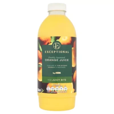 ASDA Exceptional by  Freshly Squeezed Orange Juice with Bits 1 Litre