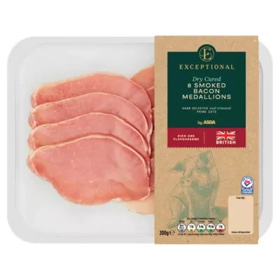 Exceptional by ASDA Exceptional 8 Smoked Bacon Medallions 200g