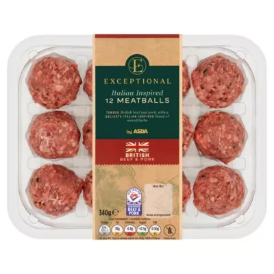 Exceptional by ASDA 12 Italian Inspired Meatballs 340g