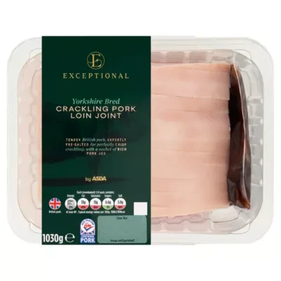 Exceptional by ASDA Exceptional by  Yorkshire Bred Crackling Pork Loin Joint 1030g