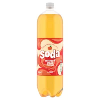 ASDA Peaches & Cream Flavour Soda 2 Litres