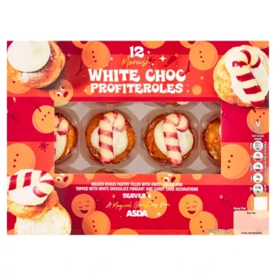 ASDA 12 White Chocolate Profiteroles