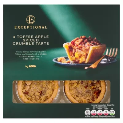 Exceptional by ASDA Exceptional 4 Toffee Apple Spiced Crumble Tarts