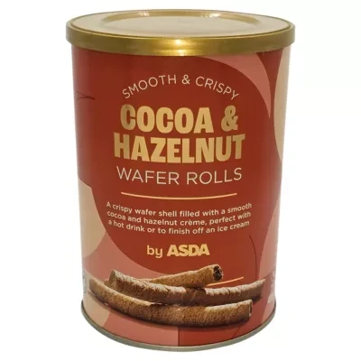 ASDA Cocoa & Hazelnut Wafer Rolls 400g
