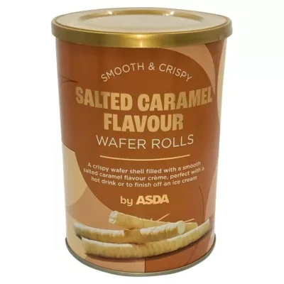 ASDA Salted Caramel Flavour Wafer Rolls 400g
