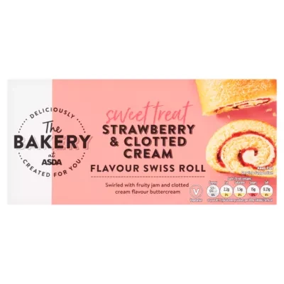ASDA The Bakery The Bakery Strawberry & Clotted Cream Flavour Swiss Roll