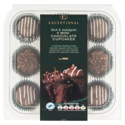 Exceptional by ASDA 9 Mini Chocolate Cupcakes