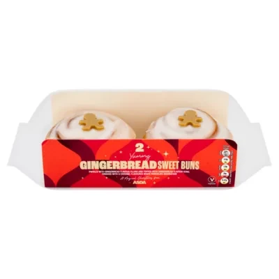 ASDA 2 Jolly Gingerbread Sweet Buns