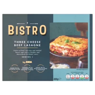 Bistro by ASDA Bistro Three Cheese Beef Lasagne 400g