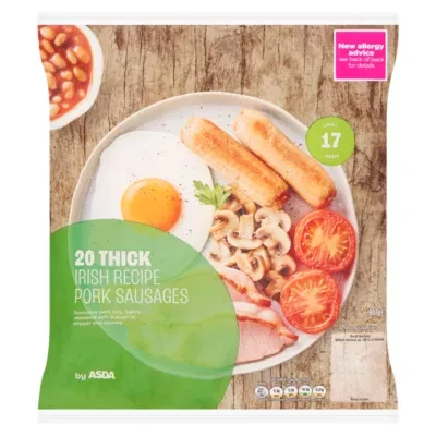 ASDA 20 Thick Irish Recipe Pork Sausages 907g