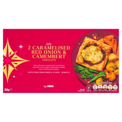 ASDA 2 Jolly Caramelised Red Onion & Camembert Tartlets 200g
