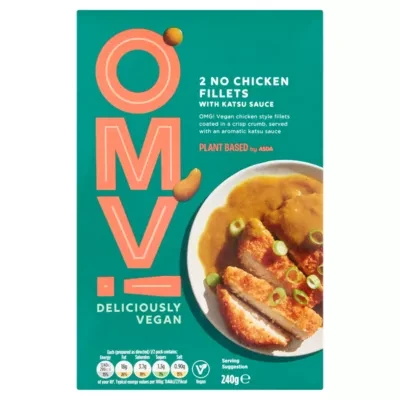 OMV! Deliciously Vegan Plant Based OMV! 2 No Chicken Fillets with Katsu Sauce 240g