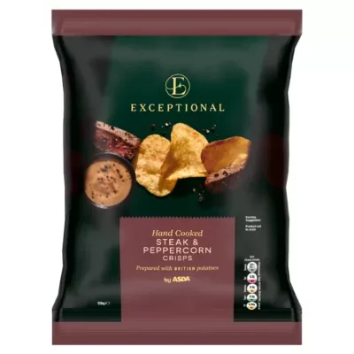 ASDA Hand Cooked Steak & Peppercorn Crisps 150g