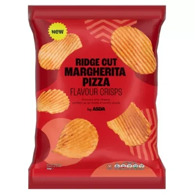 ASDA Ridge Cut Margherita Pizza Flavour Crisps 150g