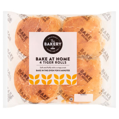 ASDA Bake at Home 4 Tiger Rolls