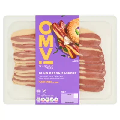 OMV! Plant Based OMV! 10 No Bacon Rashers 180g