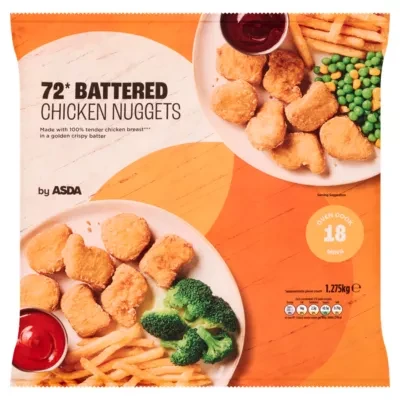 ASDA 72 Battered Chicken Nuggets 1.275kg