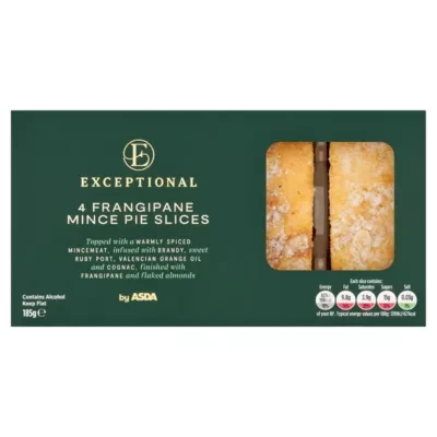 Exceptional by ASDA Exceptional 4 Frangipane Mince Pie Slices 185g