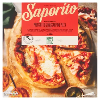 ASDA Saporito Stonebaked Prosciutto & Mascarpone Pizza 410g