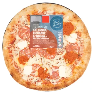 ASDA Woodfired Italian Style Salsiccia Piccante & 'Nduja Pizza with Sourdough 437g