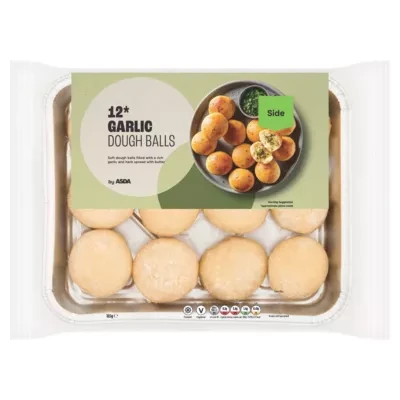 ASDA 12 Garlic Dough Balls 165g