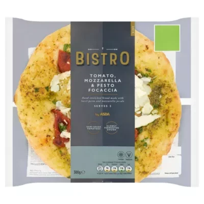Bistro by ASDA Bistro Tomato Mozzarella & Pesto Focaccia 300g