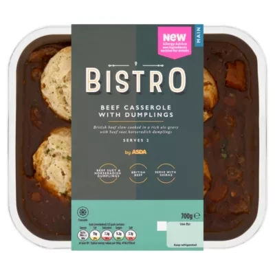 Bistro by ASDA Bistro by  Beef Casserole with Dumplings 700g