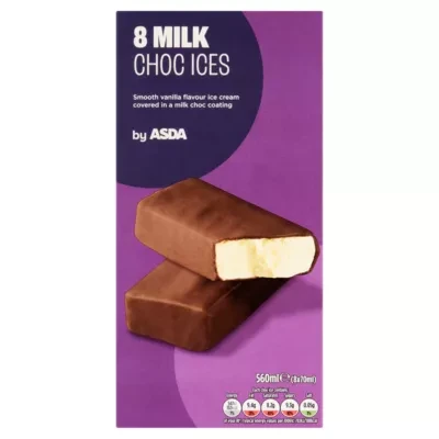 ASDA Milk Choc Ices 8 x 70ml (560ml)