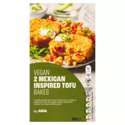 ASDA ASDA 2 Vegan Mexican Inspired Tofu Bakes 280g