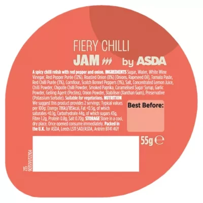 ASDA Fiery Chilli Jam 55g