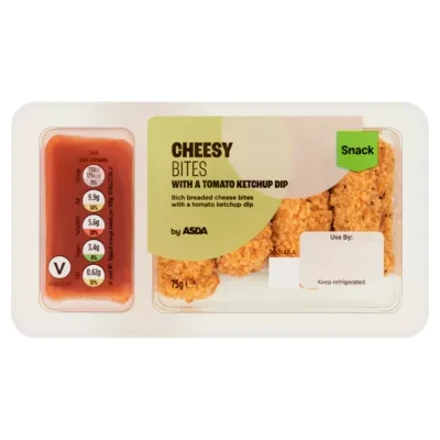 ASDA Tiger Cheesy Bites with a Tomato Ketchup Dip Snack 75g