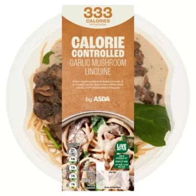 ASDA Calorie Controlled Garlic Mushroom Linguine 380g