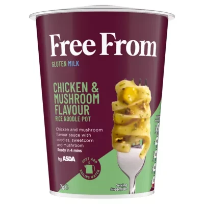 ASDA Free From Free From by  Chicken & Mushroom Flavour Rice Noodle Pot 75g
