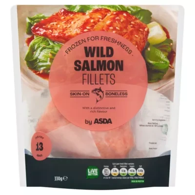 ASDA Skin-On Boneless Wild Salmon Fillets 330g