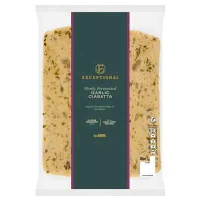 Exceptional by ASDA Slowly Fermented Garlic Ciabatta 255g
