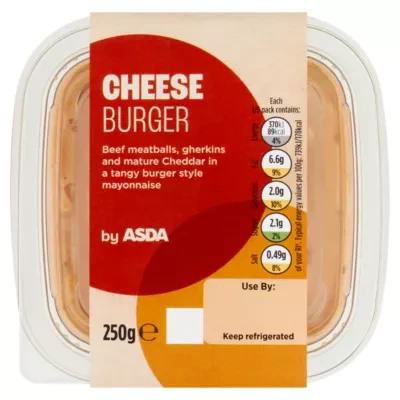 ASDA Cheese Burger 250g