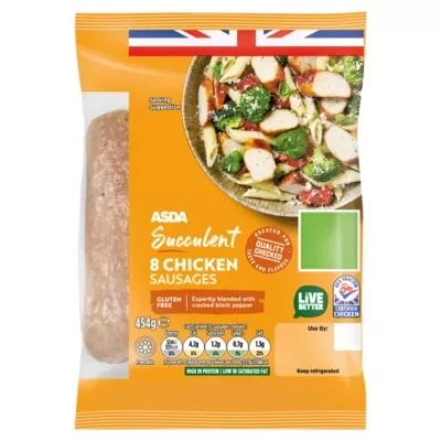 ASDA ASDA 8 Succulent Chicken Sausages 454g