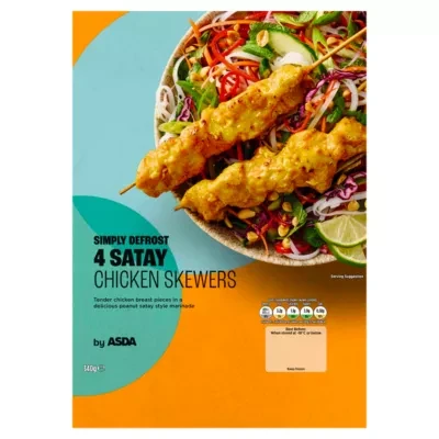 ASDA 4 Satay Chicken Skewers 340g
