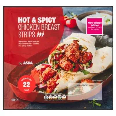 ASDA Hot & Spicy Chicken Breast Strips 400g