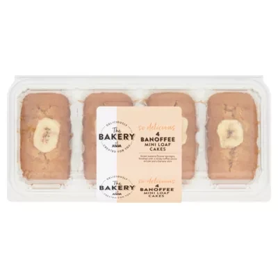 The BAKERY at ASDA The Bakery at  4 Banoffee Mini Loaf Cakes