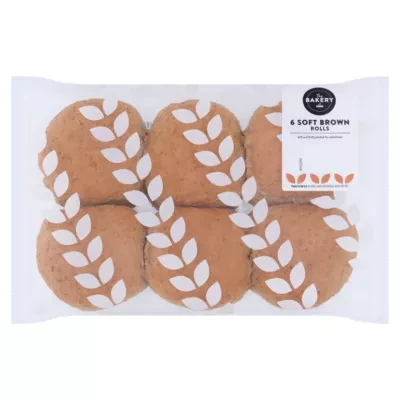 The BAKERY at ASDA The Bakery at  6 Soft Brown Rolls